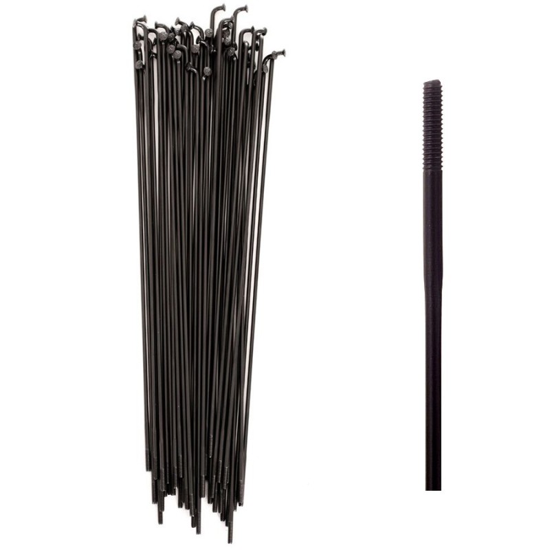 TSC Shadow Featherweight Butted Spokes Matte Black Size 184 (X40)